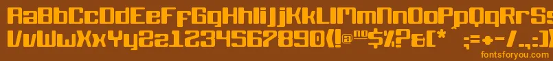 KbBlackwolf Font – Orange Fonts on Brown Background