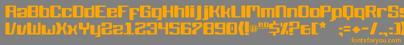 KbBlackwolf Font – Orange Fonts on Gray Background