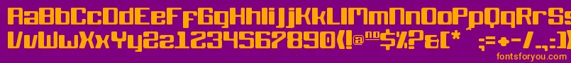 KbBlackwolf Font – Orange Fonts on Purple Background