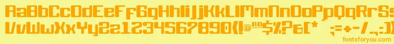 KbBlackwolf Font – Orange Fonts on Yellow Background