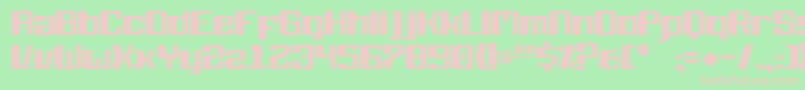 KbBlackwolf Font – Pink Fonts on Green Background