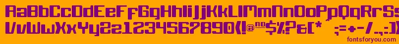 KbBlackwolf Font – Purple Fonts on Orange Background