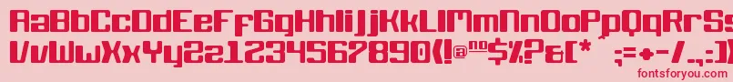 フォントKbBlackwolf – ピンクの背景に赤い文字
