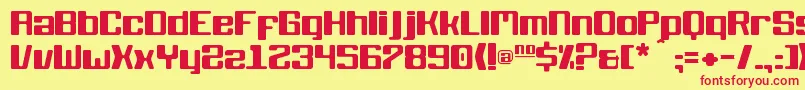 KbBlackwolf Font – Red Fonts on Yellow Background