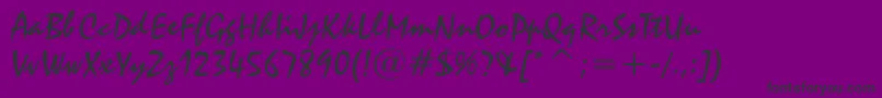 Staccato222Bt Font – Black Fonts on Purple Background