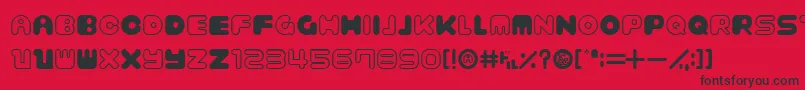 BagelOld Font – Black Fonts on Red Background