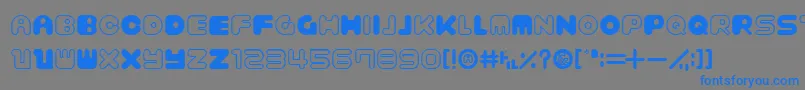 BagelOld Font – Blue Fonts on Gray Background