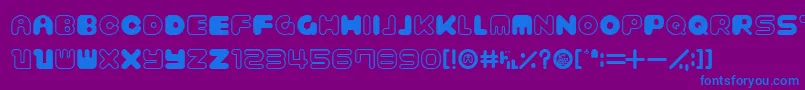 BagelOld Font – Blue Fonts on Purple Background