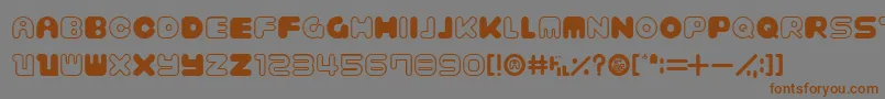 Шрифт BagelOld – коричневые шрифты на сером фоне