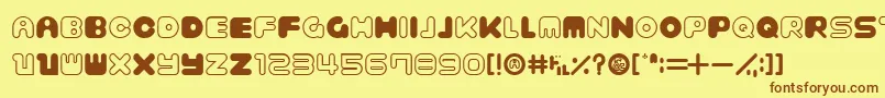 BagelOld Font – Brown Fonts on Yellow Background