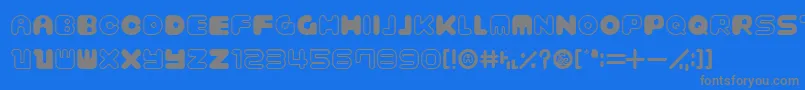 BagelOld Font – Gray Fonts on Blue Background