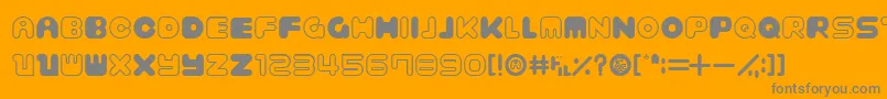 BagelOld Font – Gray Fonts on Orange Background