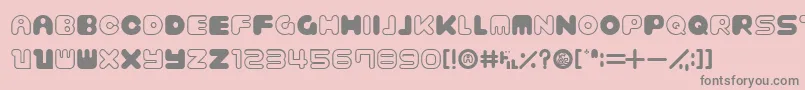 フォントBagelOld – ピンクの背景に灰色の文字