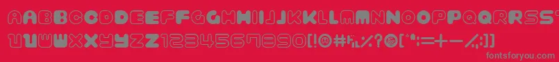 BagelOld Font – Gray Fonts on Red Background