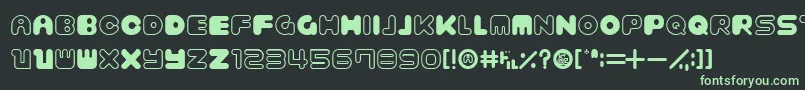 BagelOld Font – Green Fonts on Black Background