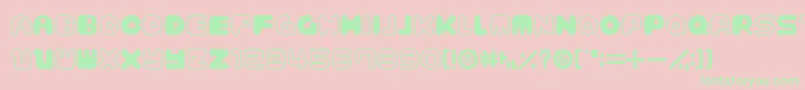 BagelOld Font – Green Fonts on Pink Background