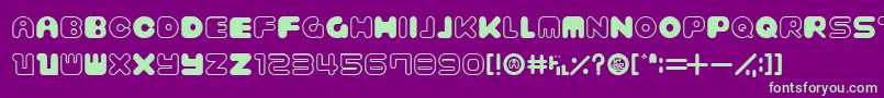 BagelOld Font – Green Fonts on Purple Background