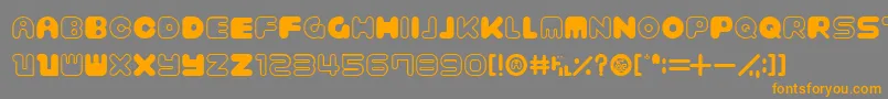 BagelOld Font – Orange Fonts on Gray Background