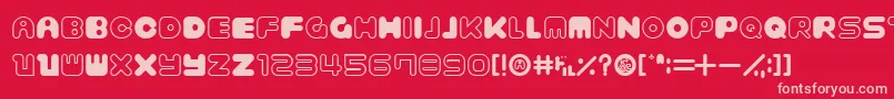 BagelOld Font – Pink Fonts on Red Background