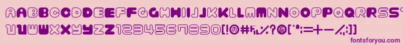 BagelOld Font – Purple Fonts on Pink Background