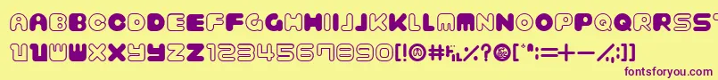 BagelOld Font – Purple Fonts on Yellow Background