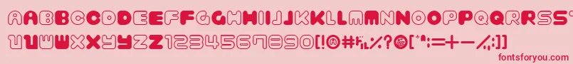 BagelOld Font – Red Fonts on Pink Background