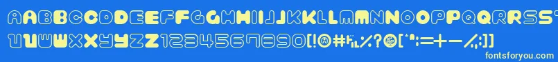 BagelOld Font – Yellow Fonts on Blue Background