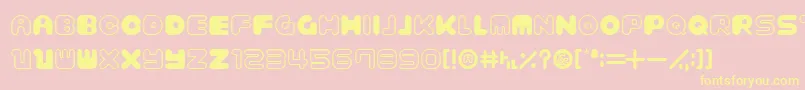 BagelOld Font – Yellow Fonts on Pink Background