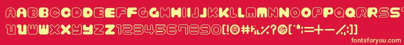 BagelOld Font – Yellow Fonts on Red Background