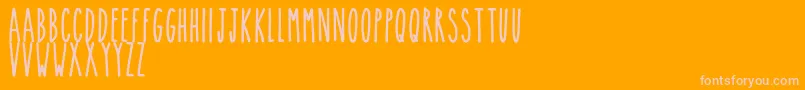 Weitere Informationen zur TheskinnyBold-Schriftart TheskinnyBold-Schriftart – Rosa Schriften auf orangefarbenem Hintergrund