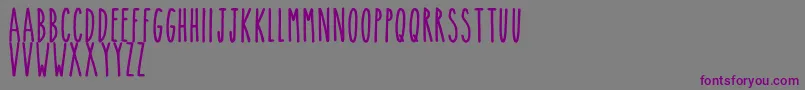TheskinnyBold Font – Purple Fonts on Gray Background