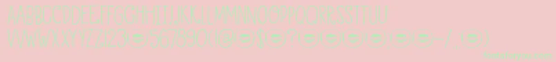 DkHoneyDew-Schriftart – Grüne Schriften auf rosa Hintergrund