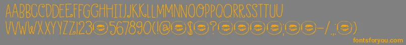 DkHoneyDew Font – Orange Fonts on Gray Background