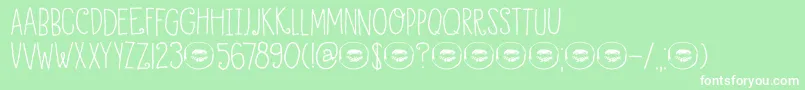 DkHoneyDew Font – White Fonts on Green Background