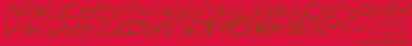Police ScriptOfSheep – polices brunes sur fond rouge