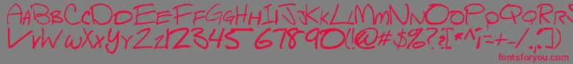 ScriptOfSheep Font – Red Fonts on Gray Background