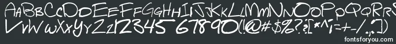 ScriptOfSheep Font – White Fonts on Black Background