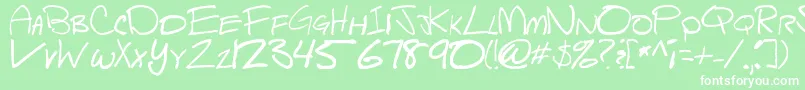 ScriptOfSheep Font – White Fonts on Green Background