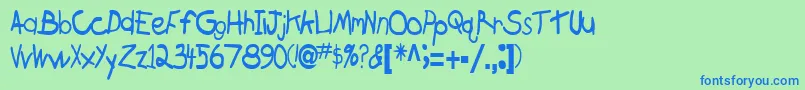 BrokenarrowdriveRegularTtcon Font – Blue Fonts on Green Background