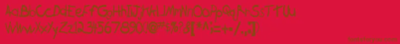 BrokenarrowdriveRegularTtcon Font – Brown Fonts on Red Background