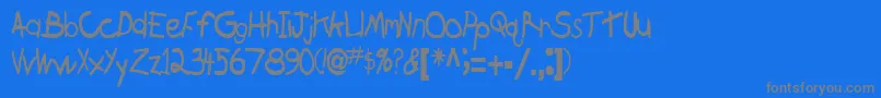 BrokenarrowdriveRegularTtcon Font – Gray Fonts on Blue Background