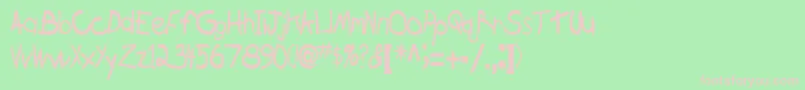 BrokenarrowdriveRegularTtcon Font – Pink Fonts on Green Background