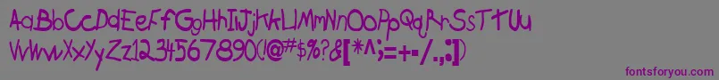 BrokenarrowdriveRegularTtcon Font – Purple Fonts on Gray Background