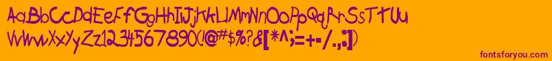 BrokenarrowdriveRegularTtcon Font – Purple Fonts on Orange Background