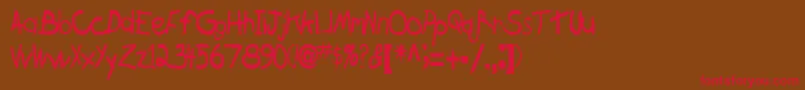 BrokenarrowdriveRegularTtcon Font – Red Fonts on Brown Background