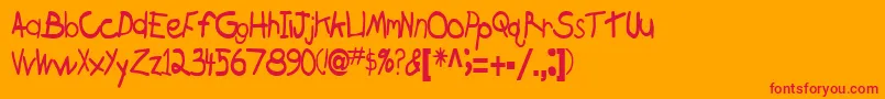 More about BrokenarrowdriveRegularTtcon Font BrokenarrowdriveRegularTtcon Font – Red Fonts on Orange Background