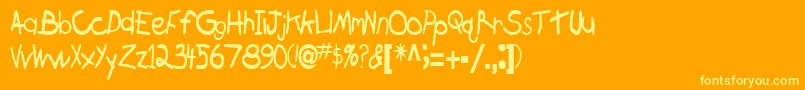 BrokenarrowdriveRegularTtcon Font – Yellow Fonts on Orange Background