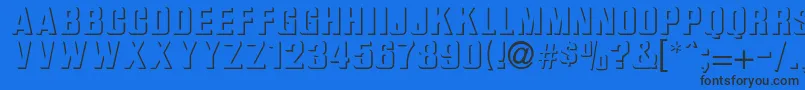 Ilkneemern Font – Black Fonts on Blue Background