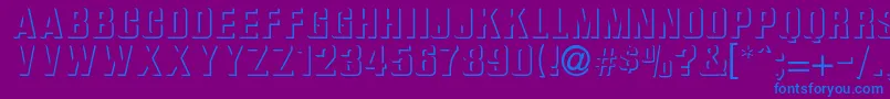 Ilkneemern Font – Blue Fonts on Purple Background