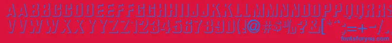 Ilkneemern Font – Blue Fonts on Red Background